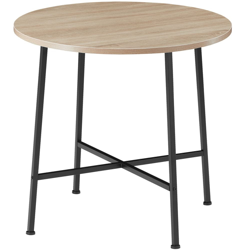 tectake Jedálenský stôl Ennis 80x76cm - Industrial svetlé drevo, dub Sonoma